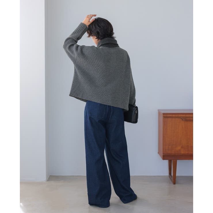 今っぽさをネックで表現。配色ハーフジップニット ニット セーター | HAPPY急便 by VERITA.JP | 詳細画像7 