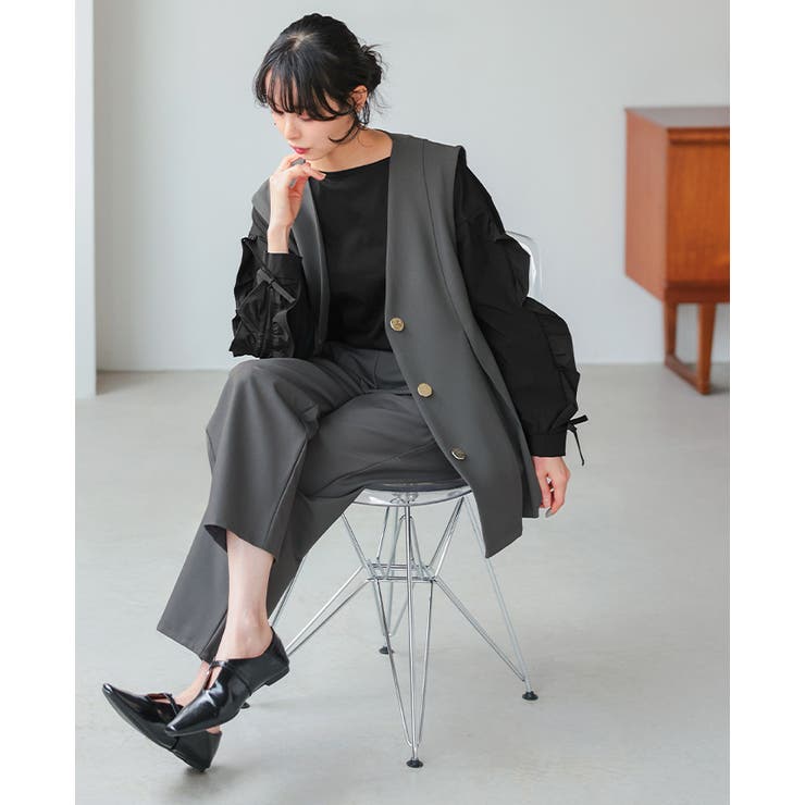 くしゅっとした袖のフリルが主役。袖シャーリングフリルトップス ブラウス ギャザー | HAPPY急便 by VERITA.JP | 詳細画像19 