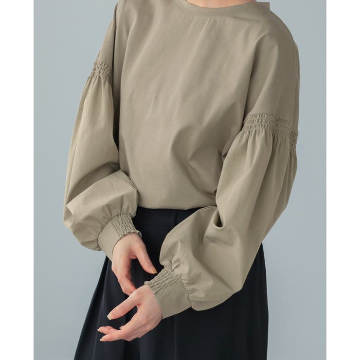 シンプル×立体袖で大人の甘さを。パフスリーブ切替トップス 接触冷感 UV | HAPPY急便 by VERITA.JP | 詳細画像13 