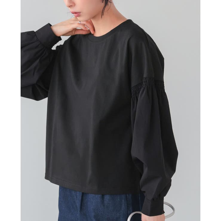 シンプル×立体袖で大人の甘さを。パフスリーブ切替トップス 接触冷感 UV | HAPPY急便 by VERITA.JP | 詳細画像18 