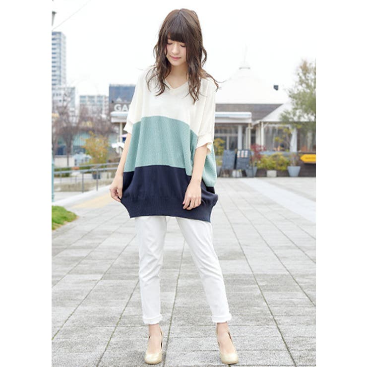 ストレスフリーな優しい着心地。ドルマンニットソートップス ニット vネック | HAPPY急便 by VERITA.JP | 詳細画像23 