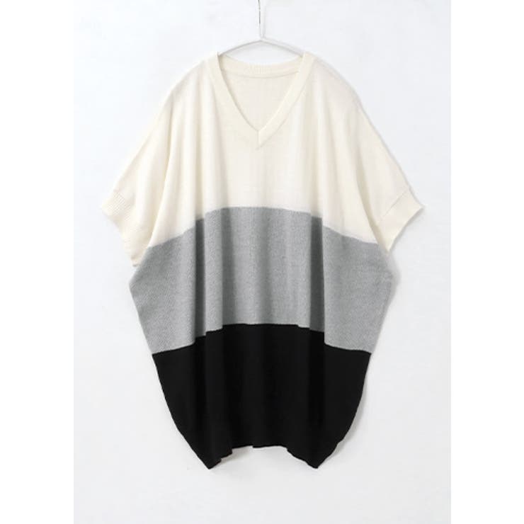 ブラック | ストレスフリーな優しい着心地。ドルマンニットソートップス ニット vネック | HAPPY急便 by VERITA.JP