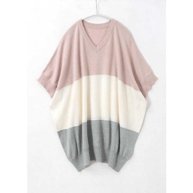 ダスティピンク | ストレスフリーな優しい着心地。ドルマンニットソートップス ニット vネック | HAPPY急便 by VERITA.JP