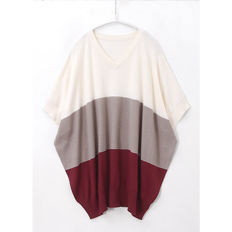 ダークレッド | ストレスフリーな優しい着心地。ドルマンニットソートップス ニット vネック | HAPPY急便 by VERITA.JP