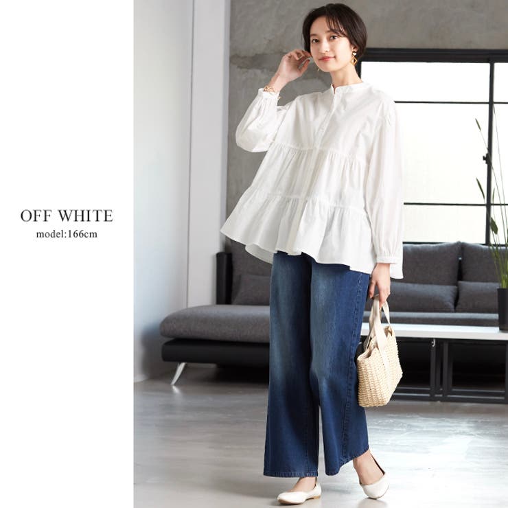 綿100％の大人可愛いデザイン。ティアードブラウス ブラウス 春ブラウス | HAPPY急便 by VERITA.JP | 詳細画像13 