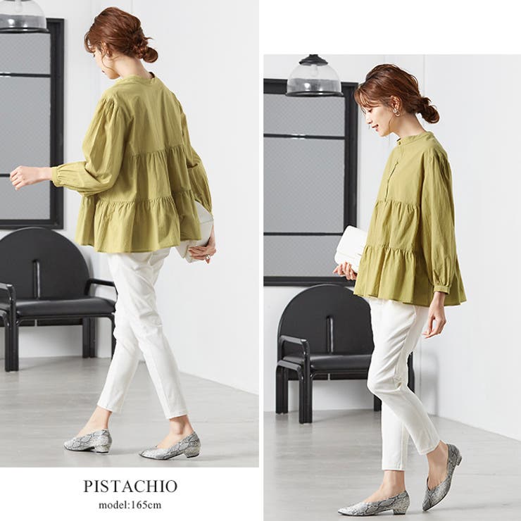 綿100％の大人可愛いデザイン。ティアードブラウス ブラウス 春ブラウス | HAPPY急便 by VERITA.JP | 詳細画像20 