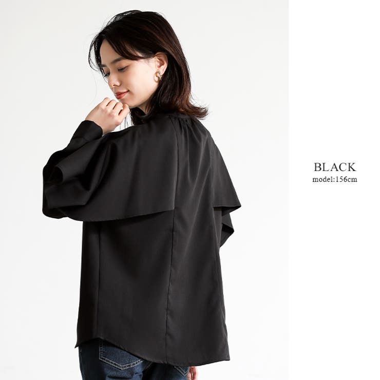 動くたびに揺れるシルエットが美しい。レイヤード風ブラウス ブラウス シャツ | HAPPY急便 by VERITA.JP | 詳細画像15 