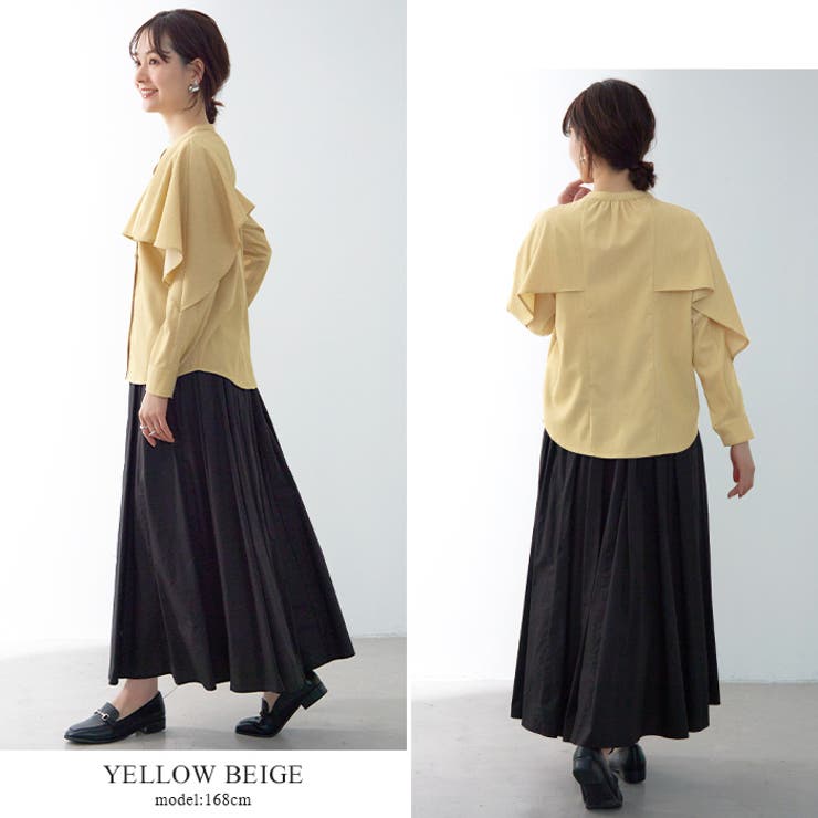 動くたびに揺れるシルエットが美しい。レイヤード風ブラウス ブラウス シャツ | HAPPY急便 by VERITA.JP | 詳細画像20 