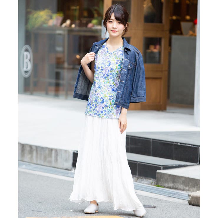 鮮やかな花たち。2way 花柄タンクトップ タンクトップ[品番