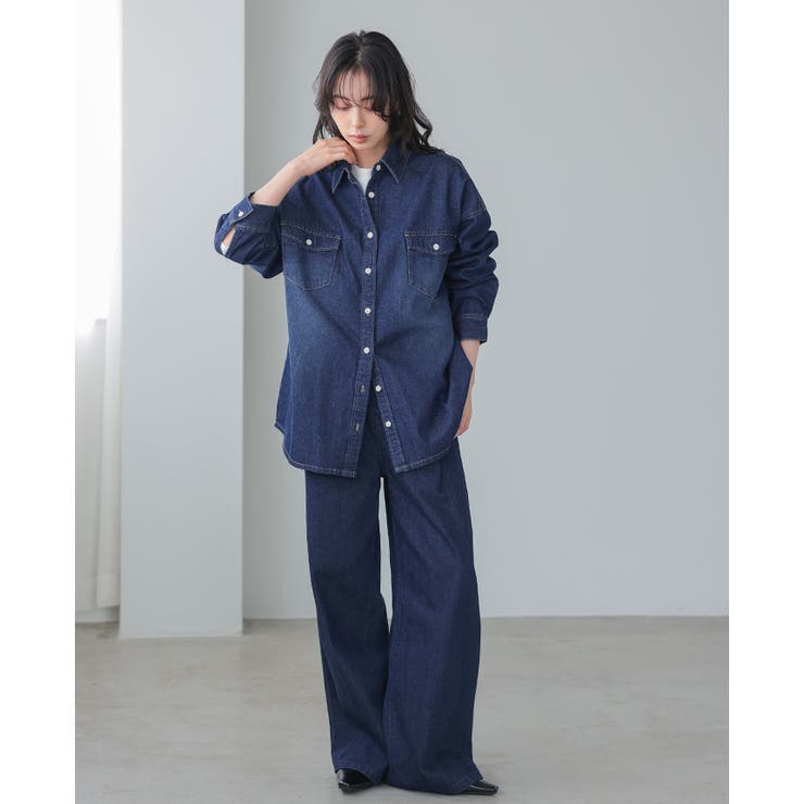 着るたびに、こなれ感。オーバーデニムシャツ 長袖シャツ 綿100％ | HAPPY急便 by VERITA.JP | 詳細画像10 