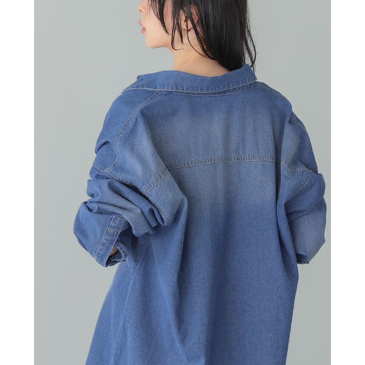 着るたびに、こなれ感。オーバーデニムシャツ 長袖シャツ 綿100％ | HAPPY急便 by VERITA.JP | 詳細画像14 