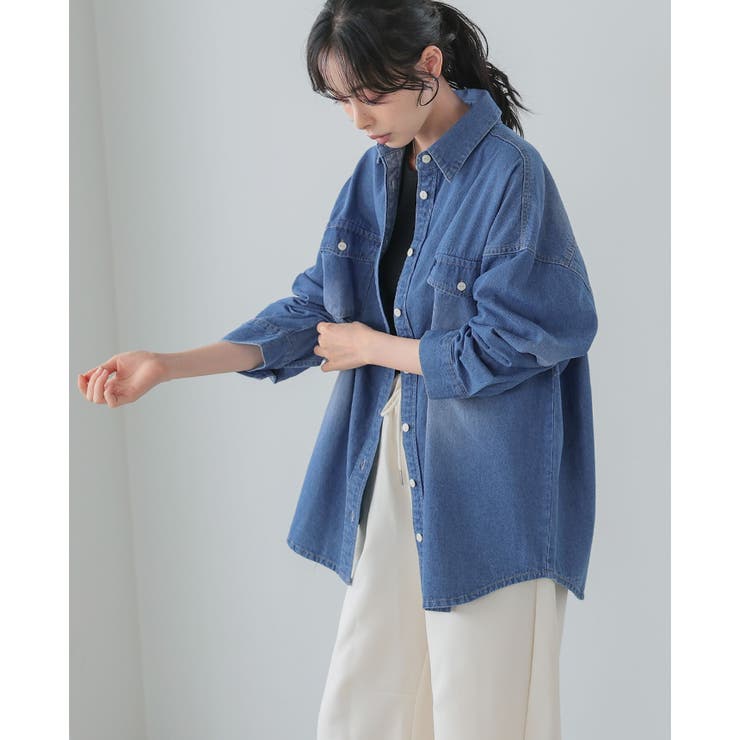 着るたびに、こなれ感。オーバーデニムシャツ 長袖シャツ 綿100％ | HAPPY急便 by VERITA.JP | 詳細画像16 