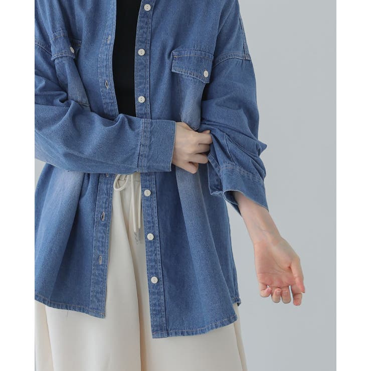 着るたびに、こなれ感。オーバーデニムシャツ 長袖シャツ 綿100％ | HAPPY急便 by VERITA.JP | 詳細画像20 