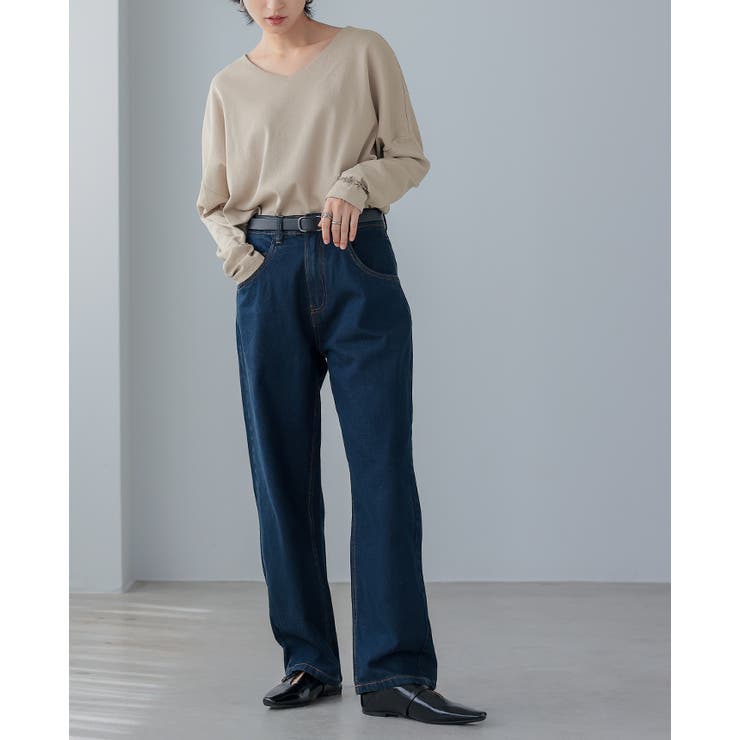 体型カバーもこなれ感もこの1枚で。ドルマンスリーブVネックTシャツ tシャツ カ… | HAPPY急便 by VERITA.JP | 詳細画像11 