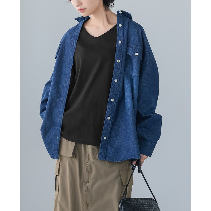 体型カバーもこなれ感もこの1枚で。ドルマンスリーブVネックTシャツ tシャツ カ… | HAPPY急便 by VERITA.JP | 詳細画像16 