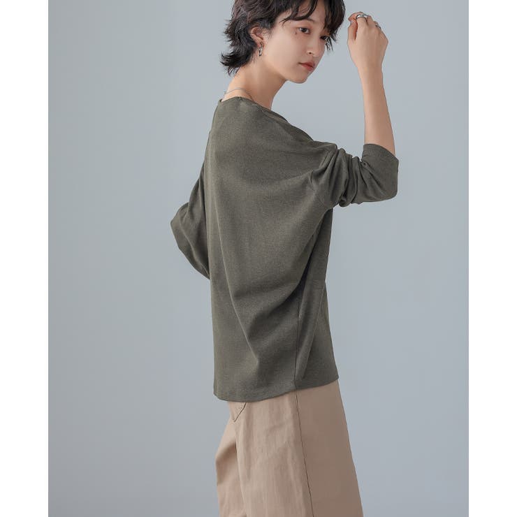 体型カバーもこなれ感もこの1枚で。ドルマンスリーブVネックTシャツ tシャツ カ… | HAPPY急便 by VERITA.JP | 詳細画像26 