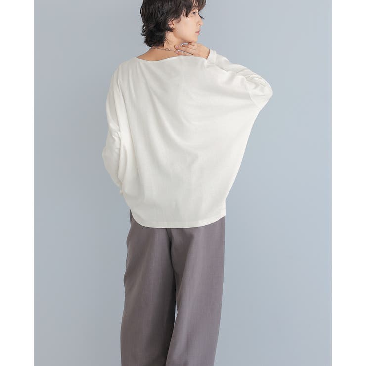 体型カバーもこなれ感もこの1枚で。ドルマンスリーブVネックTシャツ tシャツ カ… | HAPPY急便 by VERITA.JP | 詳細画像6 