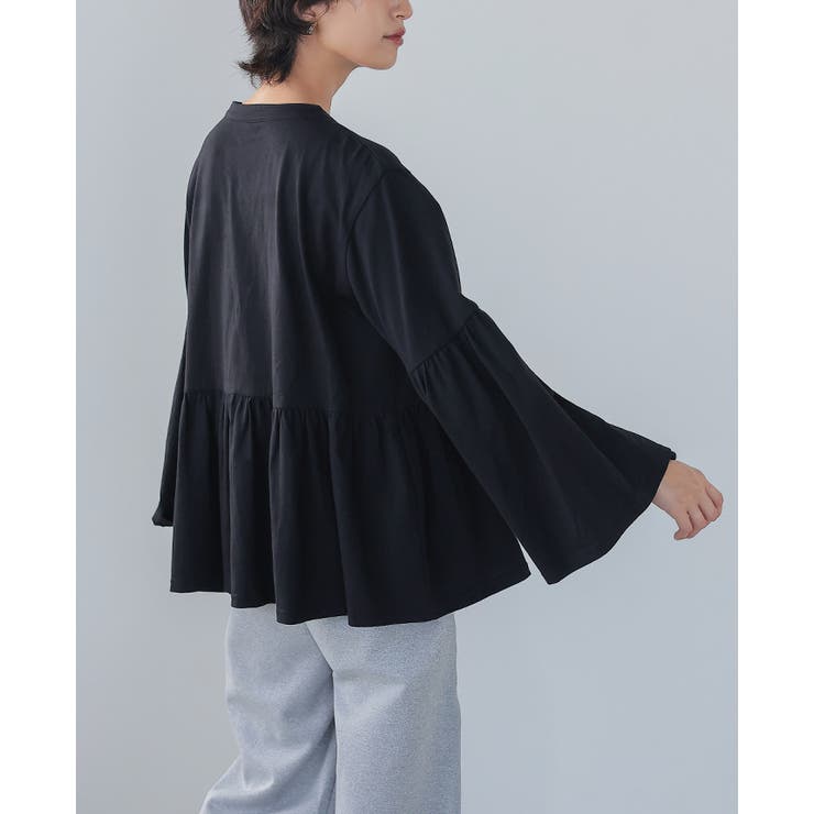 着心地ときちんとを叶える1枚。ペプラムギャザーブラウス風カットソー カットソー … | HAPPY急便 by VERITA.JP | 詳細画像10 