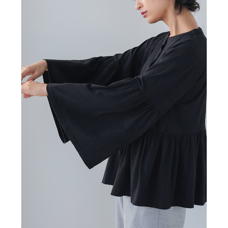 着心地ときちんとを叶える1枚。ペプラムギャザーブラウス風カットソー カットソー … | HAPPY急便 by VERITA.JP | 詳細画像12 