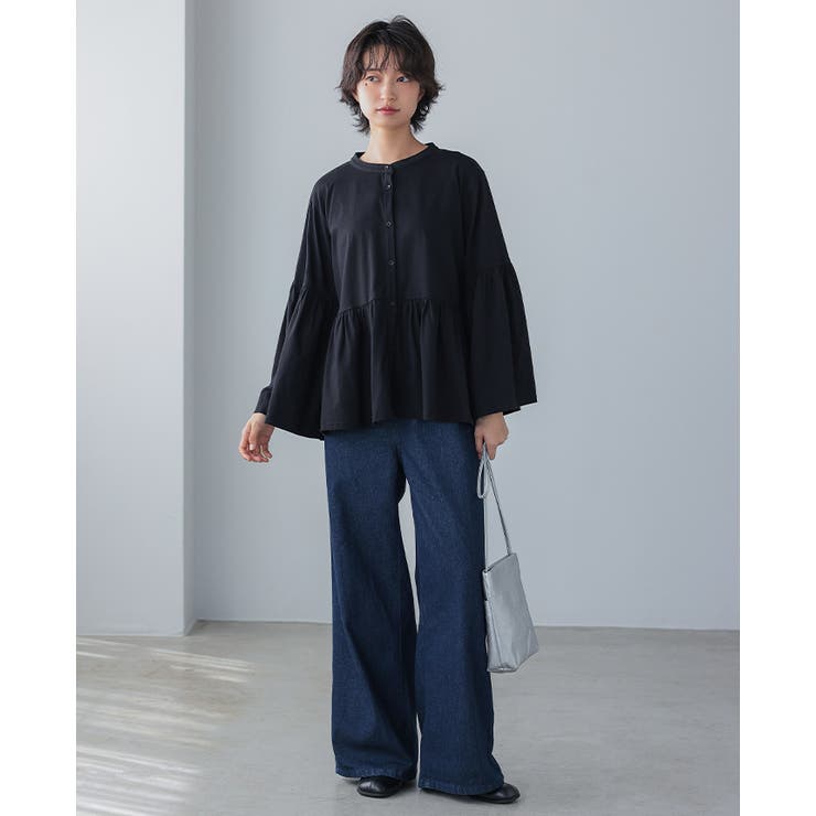 着心地ときちんとを叶える1枚。ペプラムギャザーブラウス風カットソー カットソー … | HAPPY急便 by VERITA.JP | 詳細画像7 