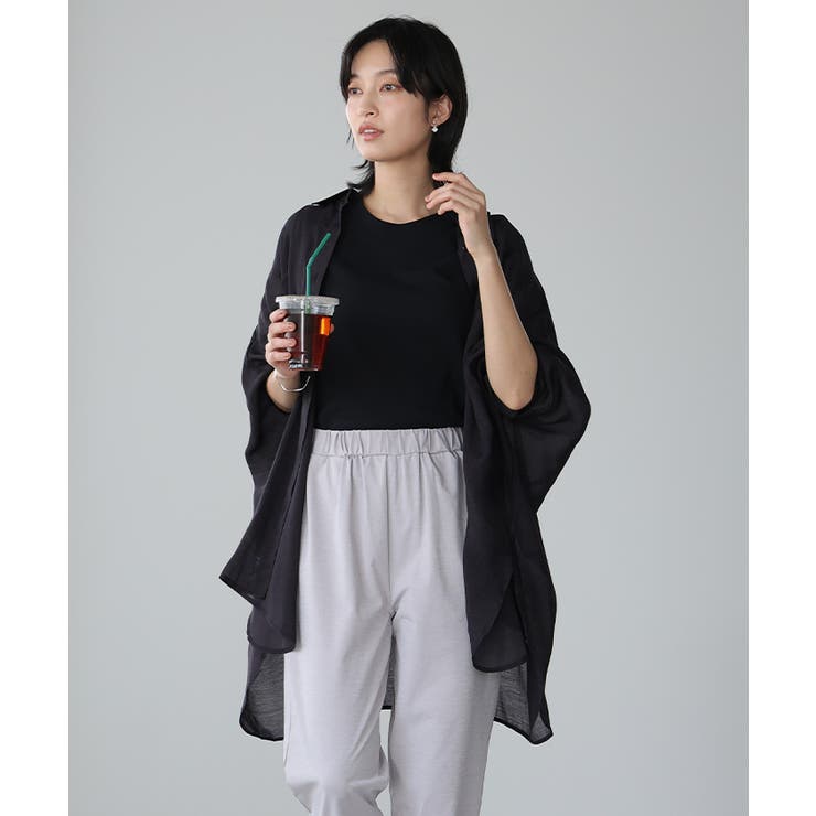 上品な大人の透け感。シアードルマンシャツ ブラウス シャツ 上品な大人の透け感。シアードルマンシャツ ブラウス シャツ