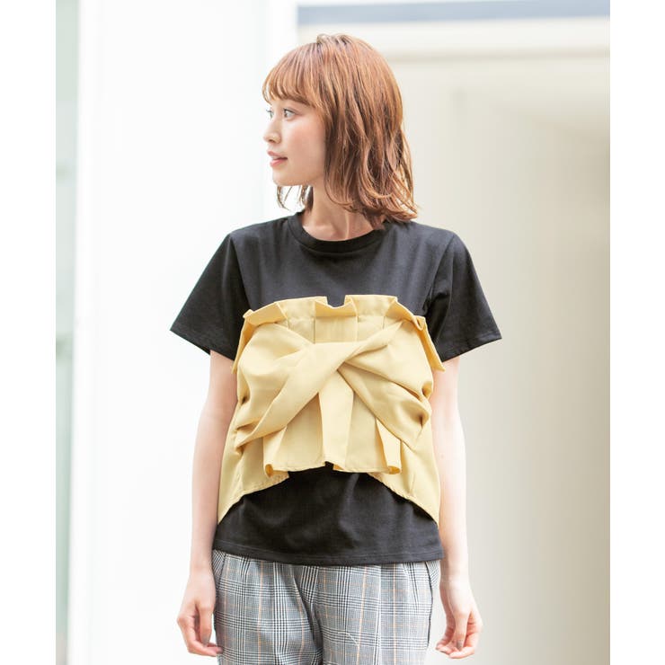 女らしいメリハリをつくる。ビスチェドッキングTシャツ tシャツ カットソー | HAPPY急便 by VERITA.JP | 詳細画像25 