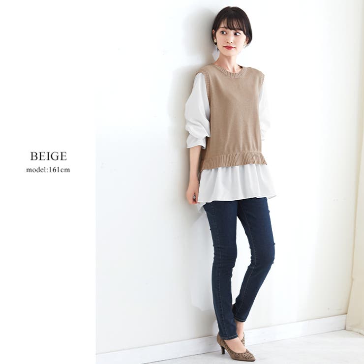 コーデいらずで簡単おしゃれ見せ ニットベストドッキングプルオーバー プルオーバー 品番 Hpxw Happy急便 By Verita Jp ハッピーキュウビン バイ ベリータジェーピー のレディースファッション通販 Shoplist ショップリスト