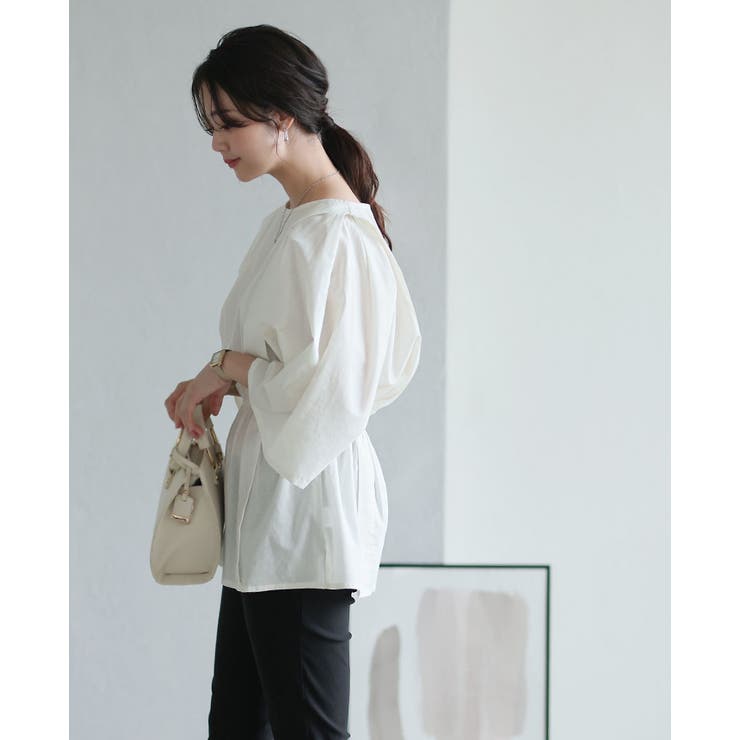 ラクしてスタイルアップ。リネンタッチペプラムドルマンブラウス ブラウス シャツ | HAPPY急便 by VERITA.JP | 詳細画像12 