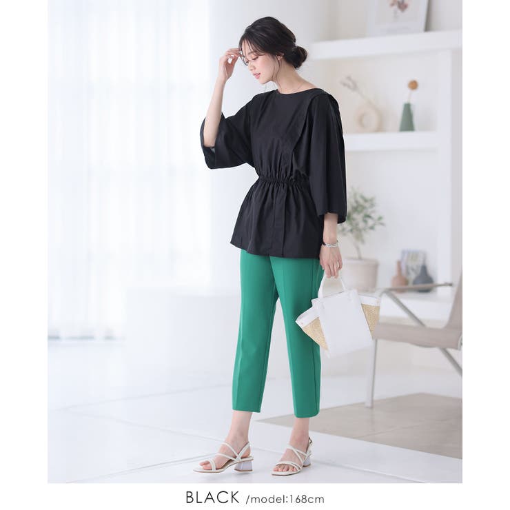 ラクしてスタイルアップ。リネンタッチペプラムドルマンブラウス ブラウス シャツ | HAPPY急便 by VERITA.JP | 詳細画像17 