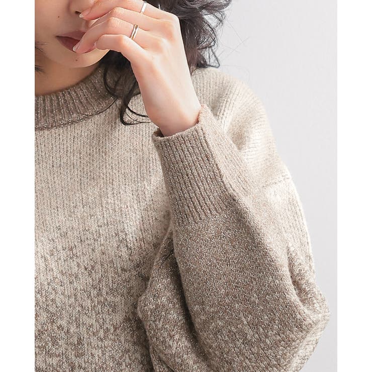 控えめラメで上品な大人style。グラデーションラメ クルーネックニット ニット | HAPPY急便 by VERITA.JP | 詳細画像18 