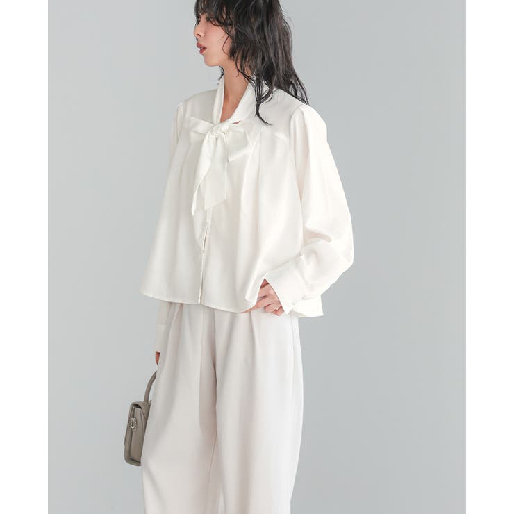 オンもオフも頼れる一枚。ボウタイ付きブラウス ブラウス シャツ | HAPPY急便 by VERITA.JP | 詳細画像7 