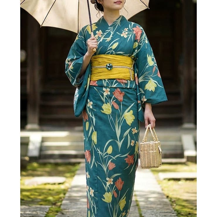 簡単！1人で着れる綿 変わり織生地 セパレート浴衣2点セット（二部式浴衣+帯） | HAPPY急便 by VERITA.JP | 詳細画像27 