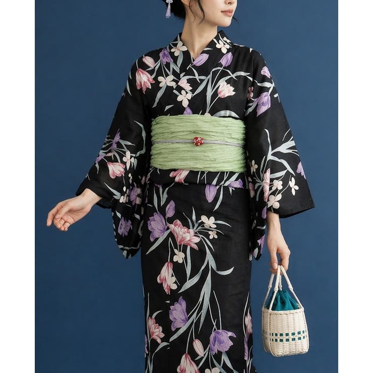簡単！1人で着れる綿 変わり織生地 セパレート浴衣2点セット（二部式浴衣+帯） | HAPPY急便 by VERITA.JP | 詳細画像30 
