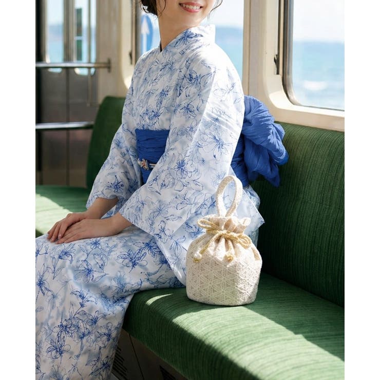 1人で着れる。ワンピース浴衣3点セット（ワンピース+羽織+兵児帯） セパレート … | HAPPY急便 by VERITA.JP | 詳細画像10 