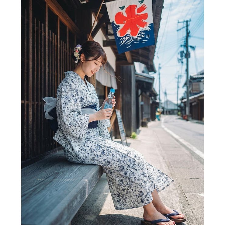 1人で着れる。ワンピース浴衣3点セット（ワンピース+羽織+兵児帯） セパレート … | HAPPY急便 by VERITA.JP | 詳細画像21 