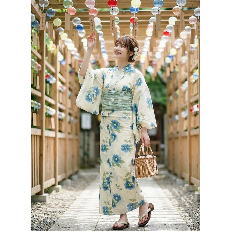 一人で簡単に着れる。綿二部式浴衣 浴衣 浴衣セット | HAPPY急便 by VERITA.JP | 詳細画像13 