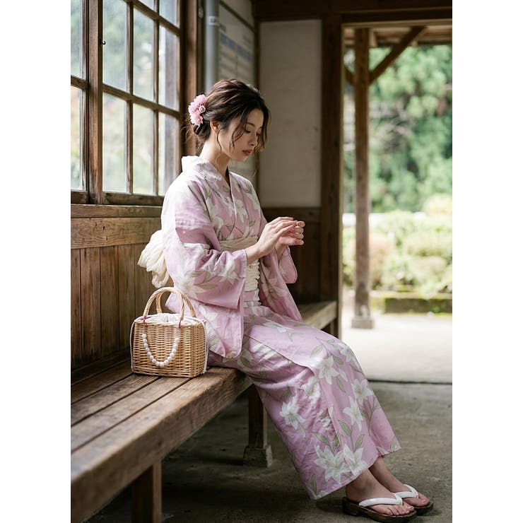 一人で簡単に着れる。綿二部式浴衣 浴衣 浴衣セット | HAPPY急便 by VERITA.JP | 詳細画像5 