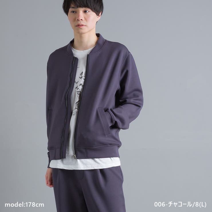 メンズ ストレッチダンボールニット ジップアップMA[品番 メンズ ストレッチダンボールニット ジップアップMA[品番