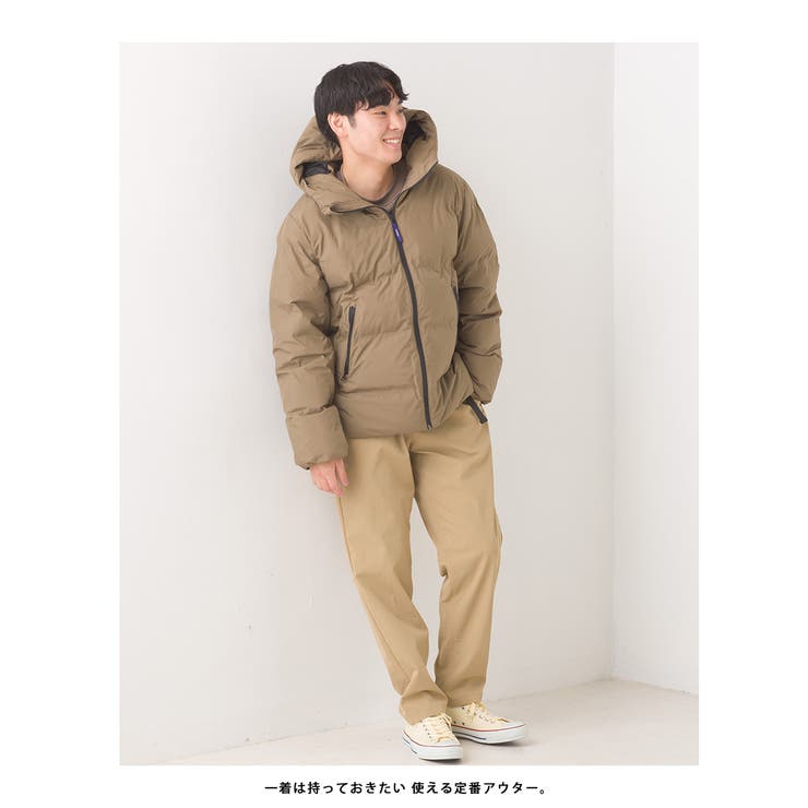 【OMNES】メンズ撥水加工シームレスファイバーダウンブルゾン