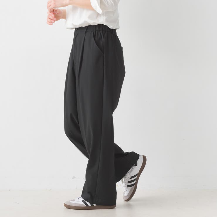 OMNES】メンズ TRストレッチタックワイドパンツ[品番