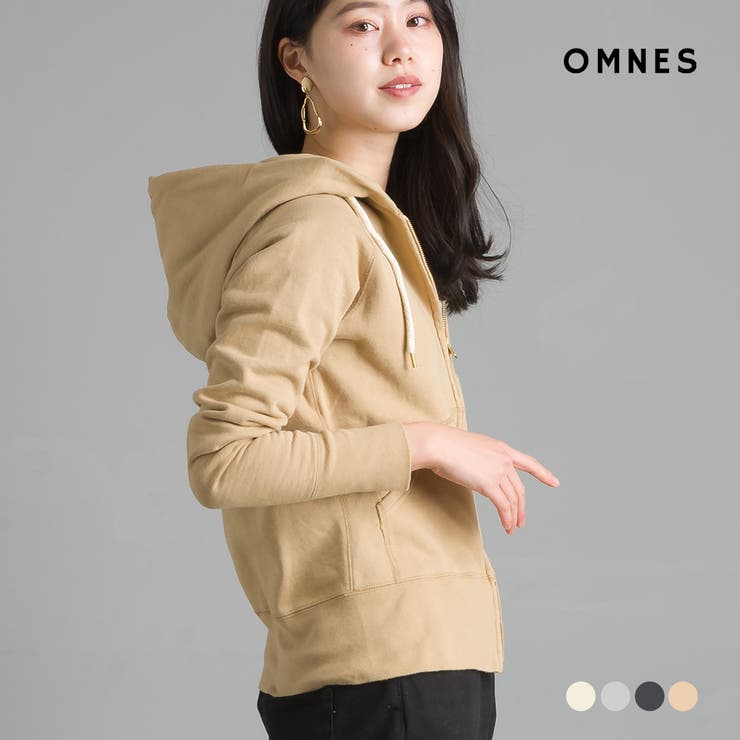 OMNES】裏起毛スウェットダブルジップパーカー[品番