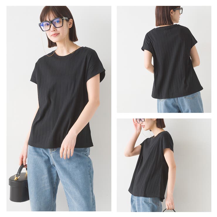 tシャツ 「汗染み防止/抗菌防臭」リブプルオーバー レディース 汗じみ防止 リブプルオーバー レディース[品番：HPTW0000219