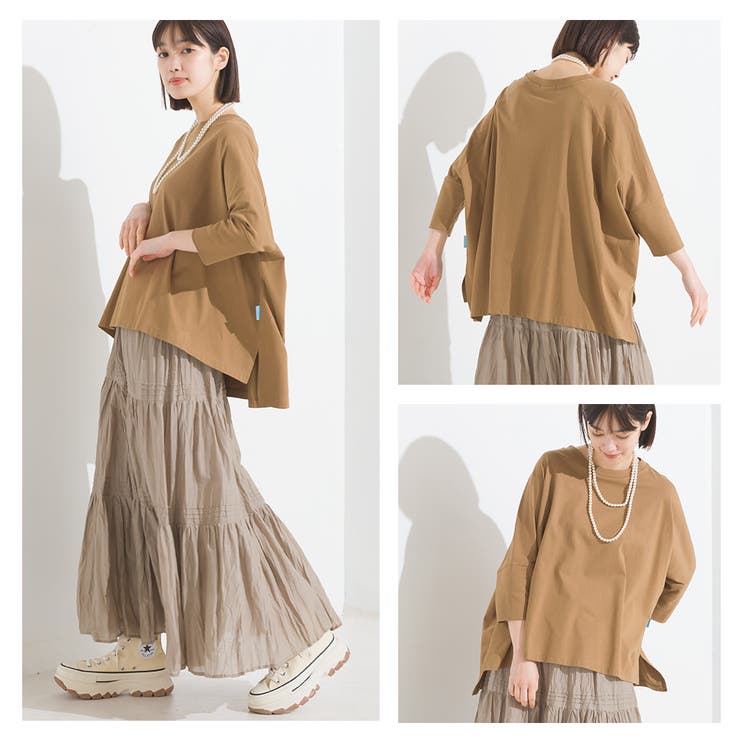 【OMNES】冷感シルクタッチ ドルマンスリーブ6分袖プルオーバー | OMNES | 詳細画像12 