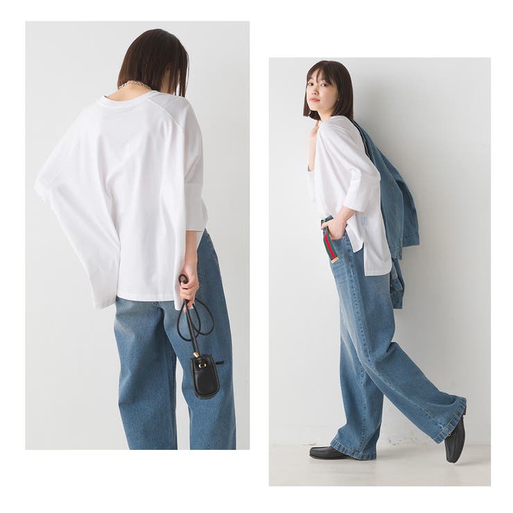 【OMNES】冷感シルクタッチ ドルマンスリーブ6分袖プルオーバー | OMNES | 詳細画像5 