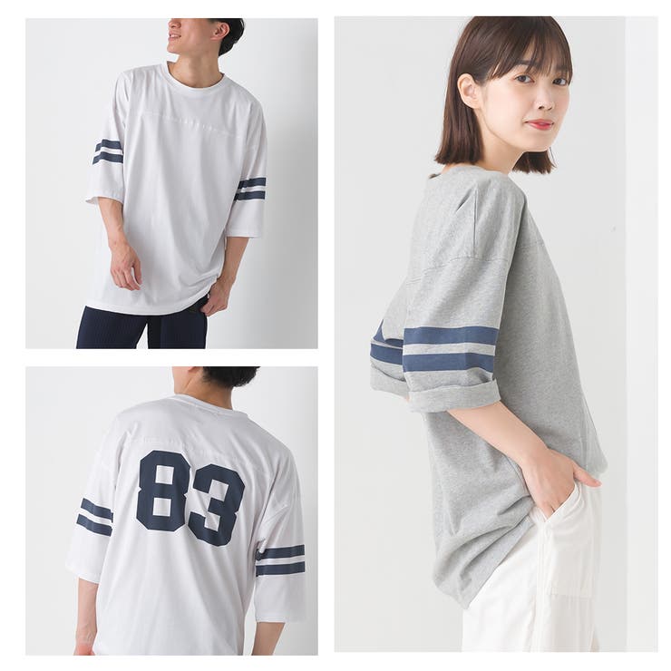 OMNES】ユニセックス バイオポリウォッシュ6分袖フットボールT