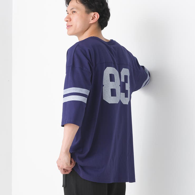 OMNES】ユニセックス バイオポリウォッシュ6分袖フットボールT OMNES】ユニセックス バイオポリウォッシュ6分袖フットボールT
