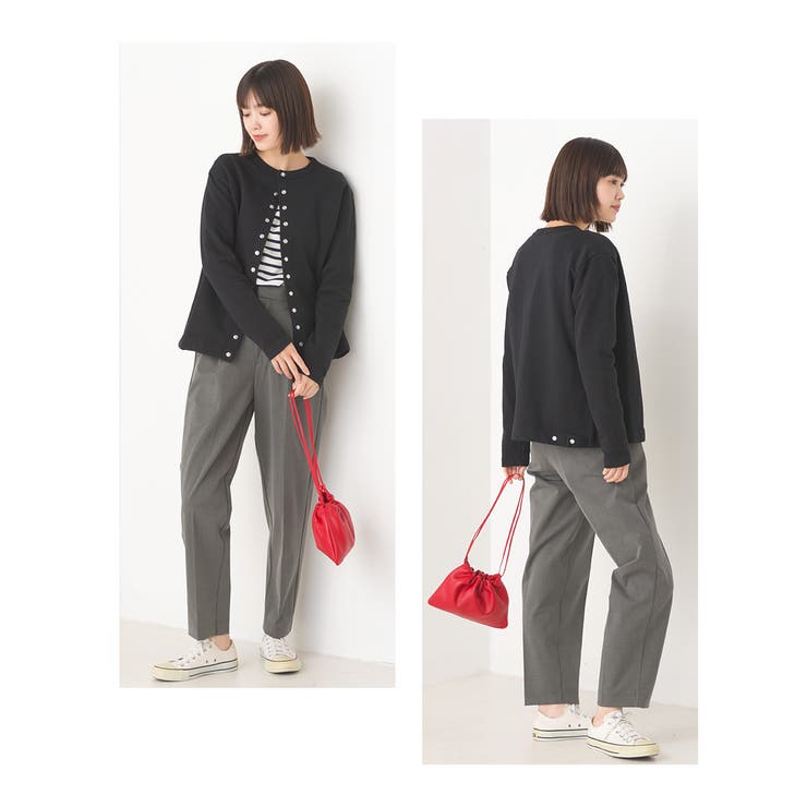 【OMNES】裏毛スウェットパールドットカーディガン | OMNES | 詳細画像10