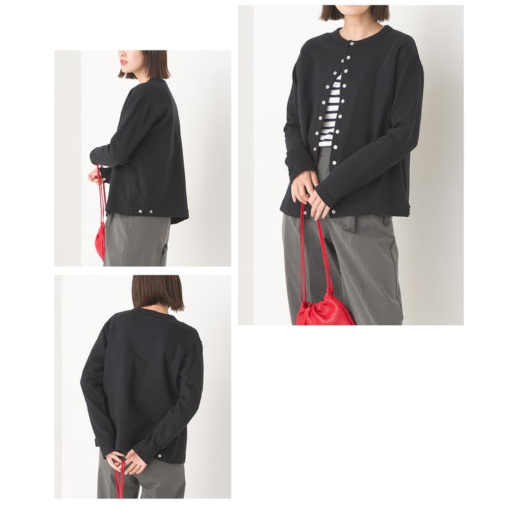 【OMNES】裏毛スウェットパールドットカーディガン | OMNES | 詳細画像11