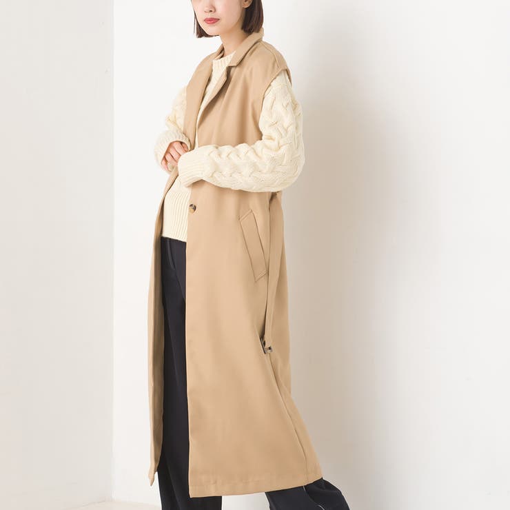 UNLIENS ロングトレンチジレ long trench gilet AK034 – UNLÍENS