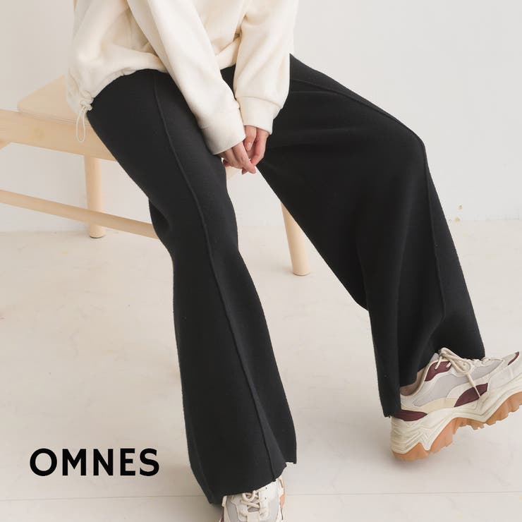 レーヨンナイロンニット ワイドパンツ | OMNES | 詳細画像1 